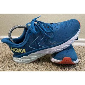 HOKA ONE ONE ARAHI 5 Mosaic Blue/Luminary Green Shoes Womens sz 7 B FREE S/H